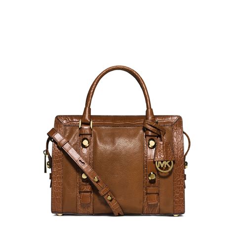 Michael Kors Collins Stud Medium Leather Satchel 